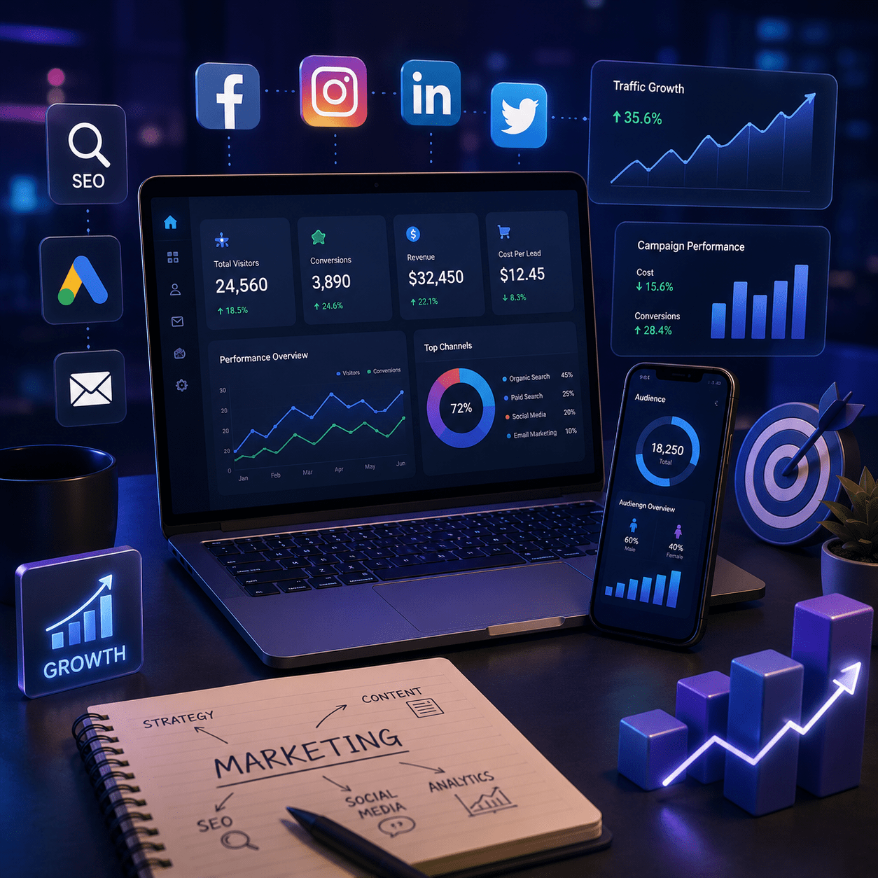 As a digital agency in Egypt and the Gulf, we generate qualified leads
