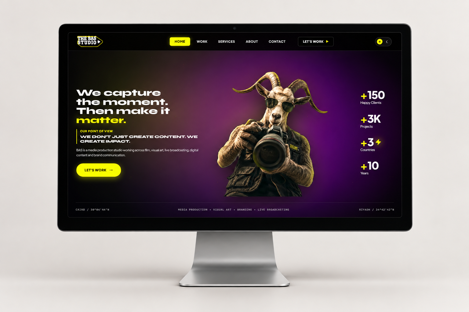 غلاف تقديمي لموقع BAS Studio