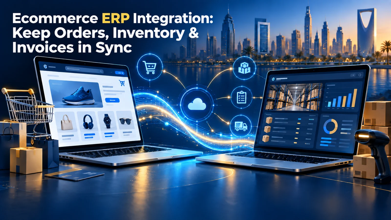 Ecommerce ERP integration: keep orders, inventory, and invoices in sync