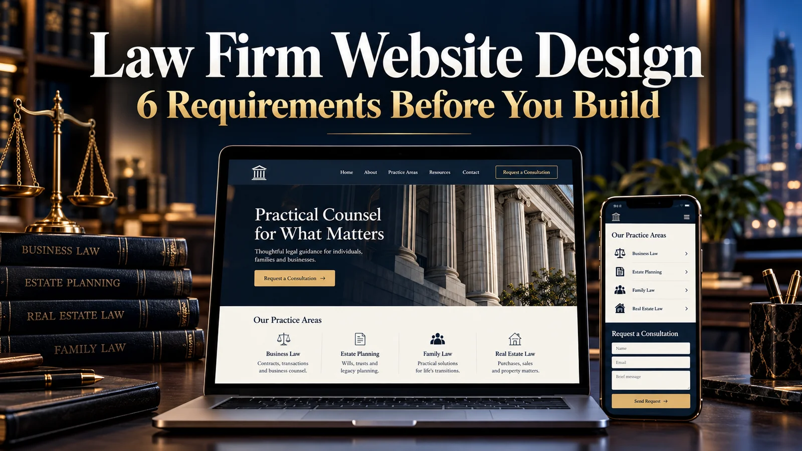 Law Firm Website Design for the Gulf: Trust, Practice Areas and Consultations