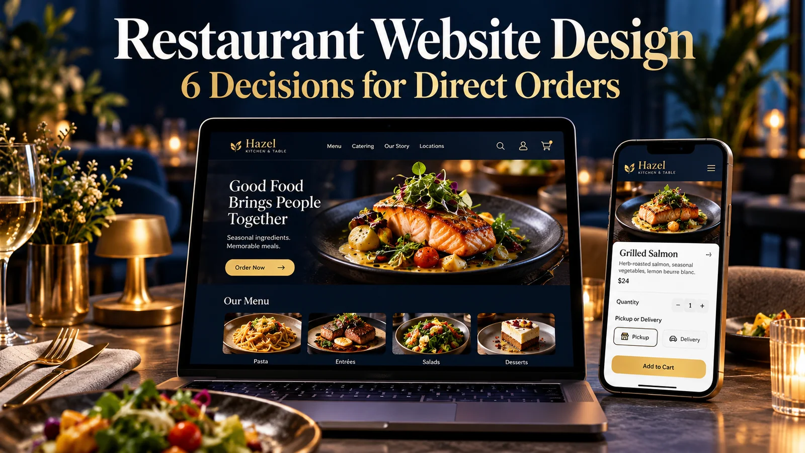 Restaurant Website Design for Direct Orders and Bookings