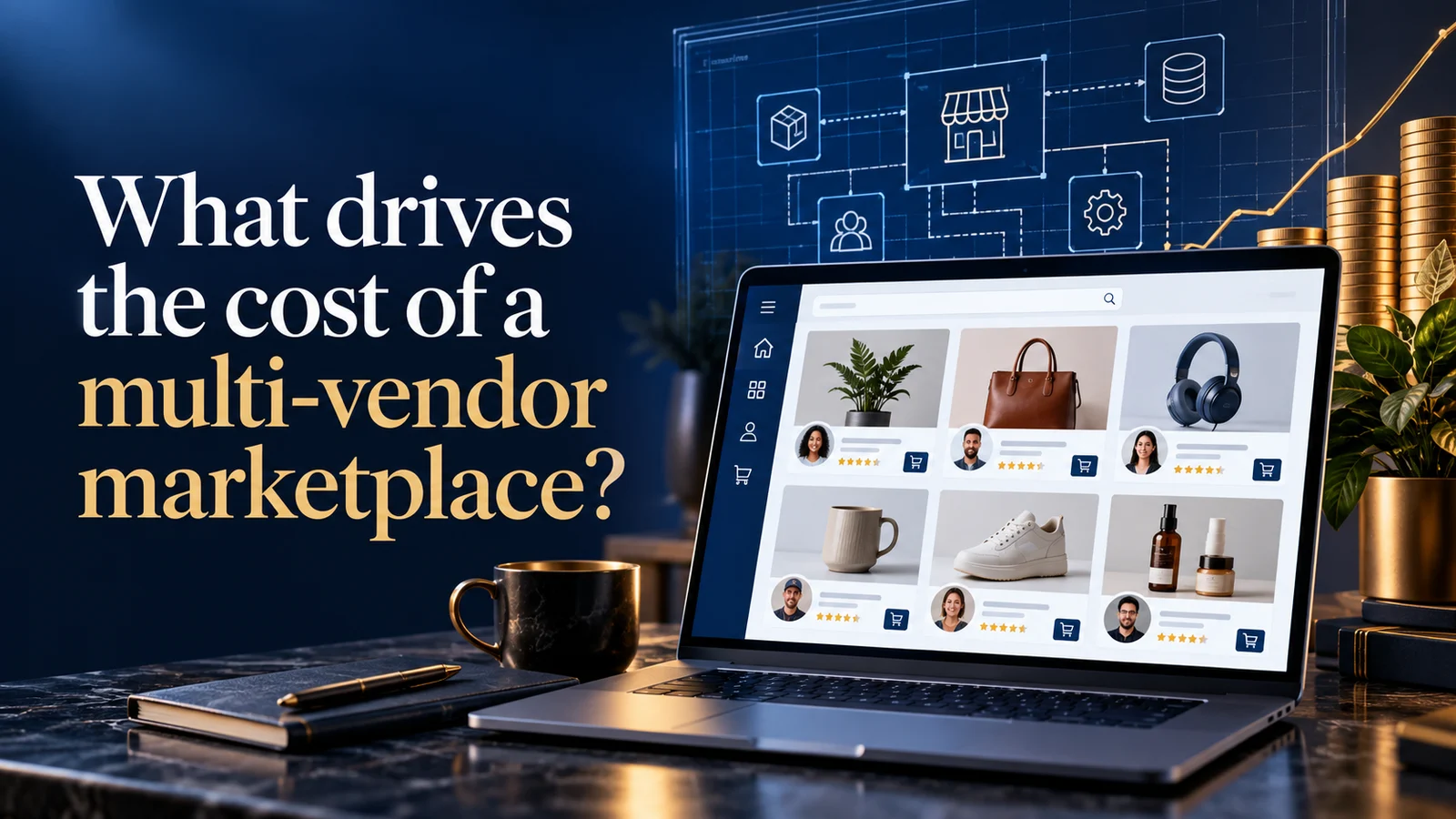 What drives the cost of a multi-vendor marketplace?
