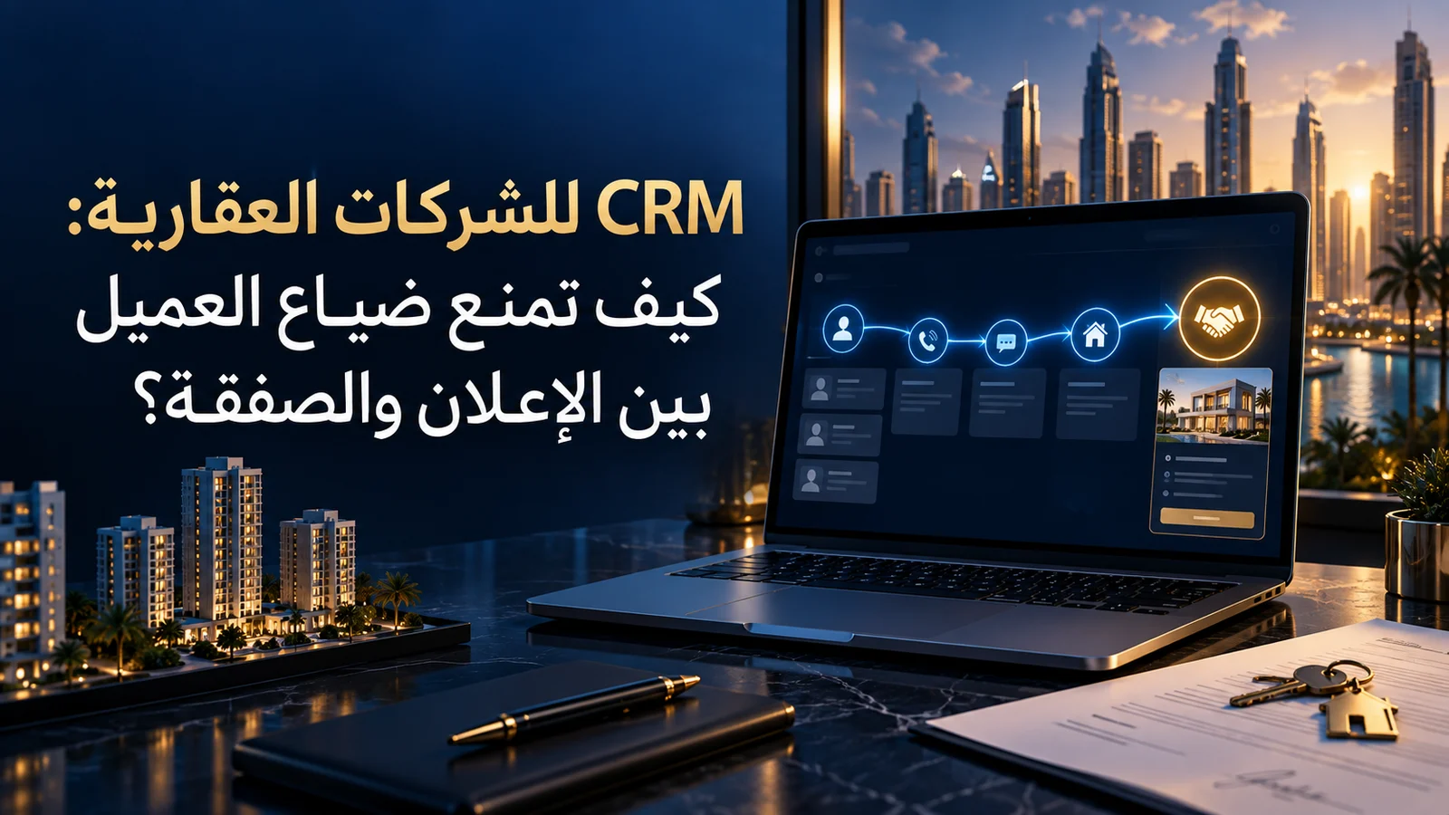 CRM للشركات العقارية: كيف تمنع ضياع العميل بين الإعلان والصفقة؟
