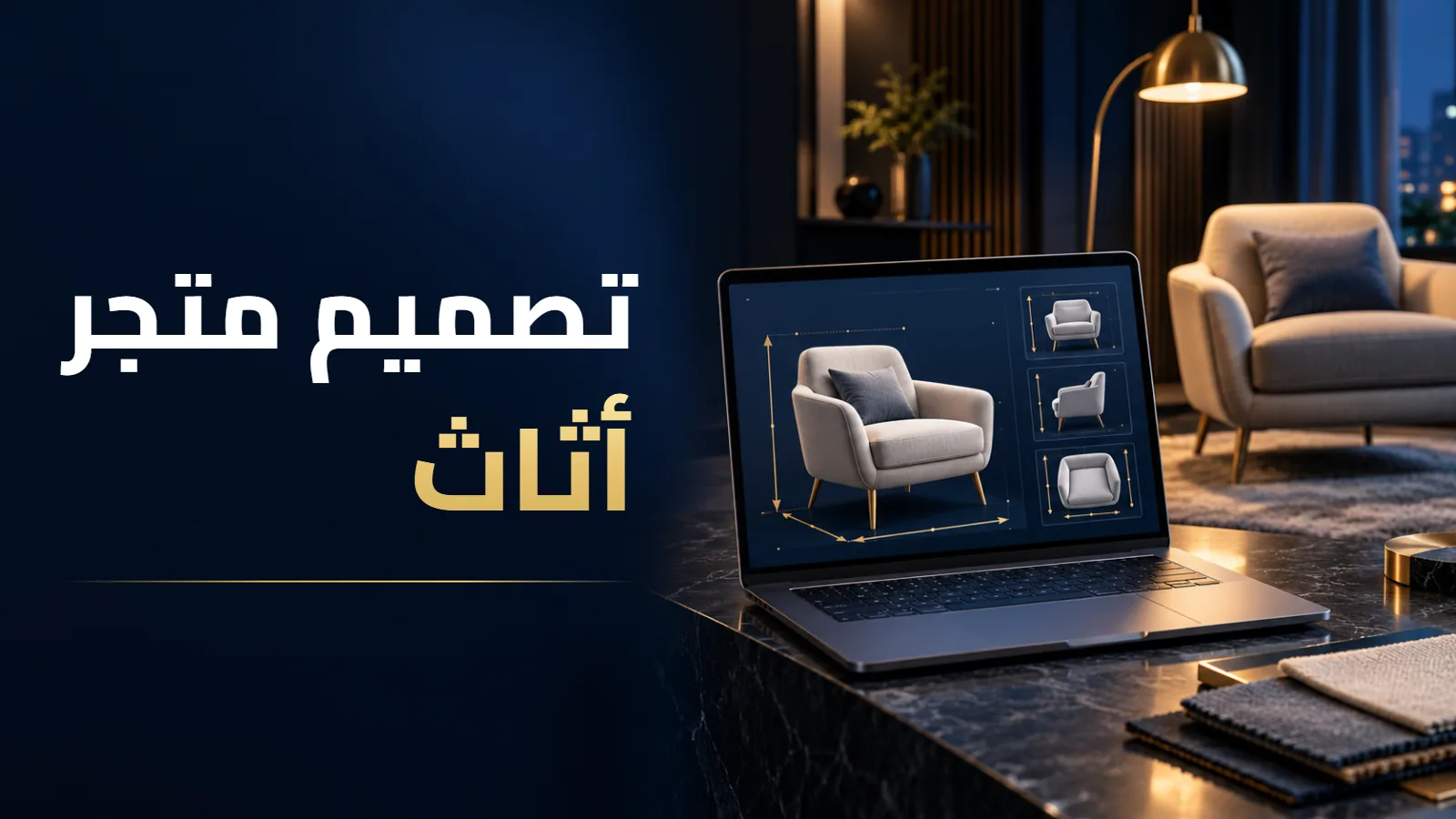 تصميم متجر أثاث إلكتروني: المقاسات والتوصيل والتقسيط