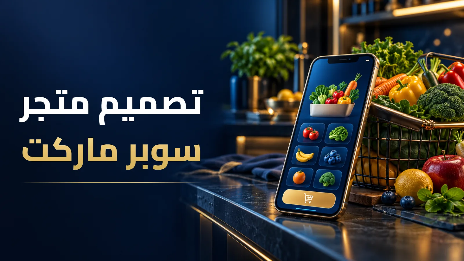 تصميم متجر سوبر ماركت وبقالة أونلاين: التوصيل والمخزون والطلب المتكرر