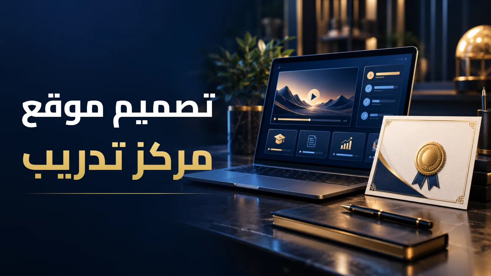 تصميم موقع مركز تدريب: الدورات والتسجيل والشهادات