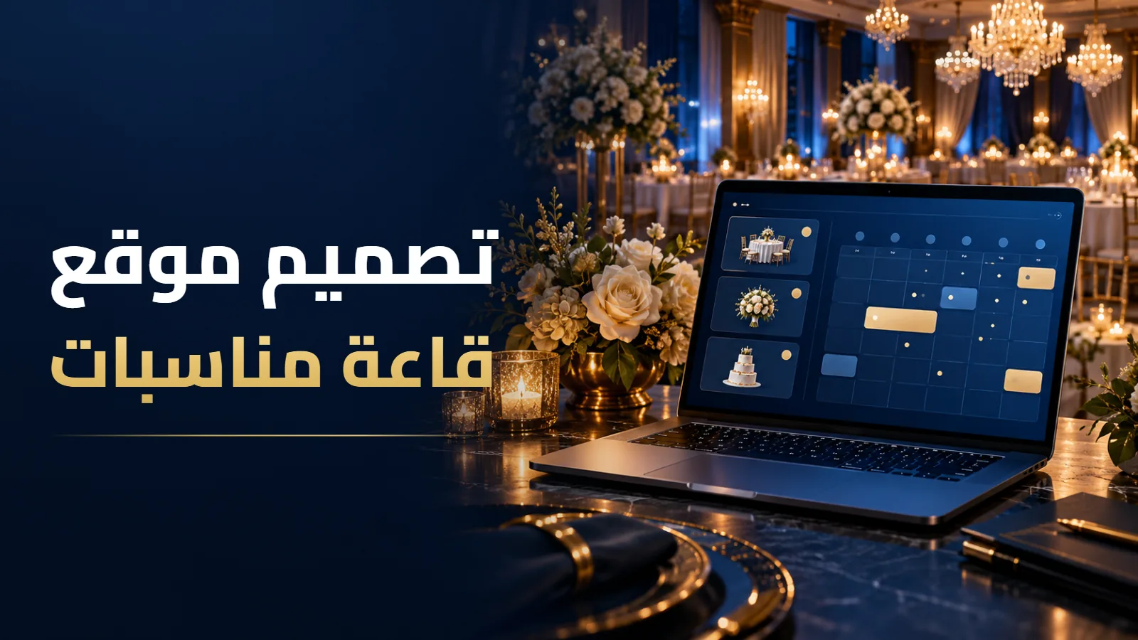 تصميم موقع قاعة مناسبات وأفراح