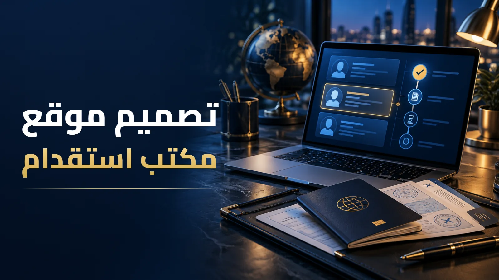 تصميم موقع مكتب استقدام: الطلبات والسير الذاتية والمتابعة